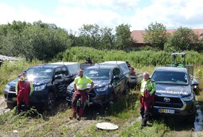 Medarbejdere ved Fyns Træfældning og Topkapning